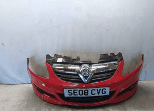 Zderzak przód przedni do opel corsa d Z547 czerwony halogeny 1