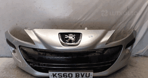 } ZDERZAK PRZÓD PRZEDNI PEUGEOT 308 EZRC SREBRNY HALOGENY 1