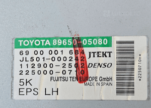 Toyota Avensis T27 moduł sterownik wspomagania kierownicy 89650-05080 2