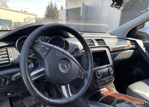 mercedes r 251 podłokietnik fotel przedni tylny czarna skora dekor 6