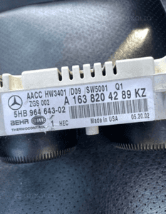 MERCEDES ML 163 lift  panel klimatyzacji drewno  dekor low range 2