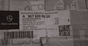 Klocki hamulcowe mercedes atego i ii iii 98- A9674200020 no V224/208 2