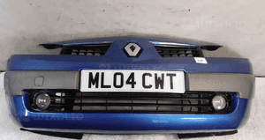 Zderzak przód przedni do renault megane ii 2 TEI45 błękitny niebieski przedlift halogeny 1