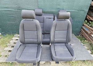 Fotele Fotel Kanapa Skladana Welur Czarny Soul Podlokietnik Audi A4 B6 Sedan Kombi Komplet 1