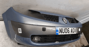 Zderzak przód przedni renault scenic 2 ii niebieski błękitny halogeny 4