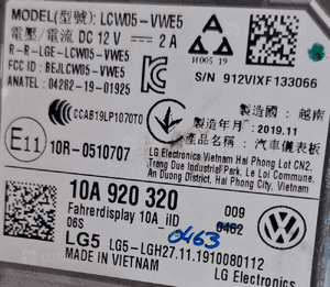 VW Volkswagen ID3 ID.3 LICZNIK ZEGARY EKRAN MONITOR VIRTUAL LCD 10A920320 6
