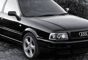 Lampy reflektory do audi 80 B4 od 1991 do 1996 roku ringi led black 4
