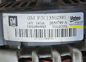 Opel Astra J 4 IV 2.0 CDTI alternator 140A 13502581 2