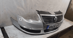 Zderzak przód przedni do volkswagen vw passat B6 + grill LA7W srebrny 4