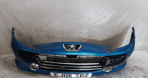 Zderzak przód przedni peugeot 307 lift fl kmf niebieski halogeny 3