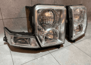 Jeep commander xk xh lampy przód oryginał uk ładne 3