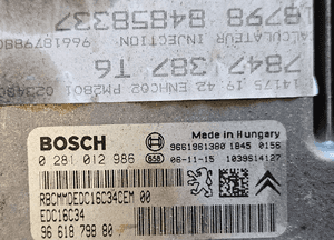 Citroen C4 C5  Peugeot 307 407  1.6 HDI komputer sterownik silnika 0281013332 9664257580 0281012987  0281012980 0281012986 5