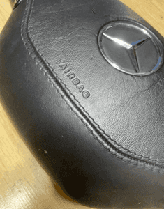 MERCEDES S 221 CL 216 poduszka air bag kierowcy skórzna czarna szyta skora 2