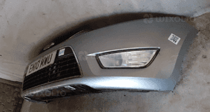 ^ ZDERZAK PRZÓD PRZEDNI FORD MONDEO MK.4 IV 66 SREBRNY HALOGENY 4