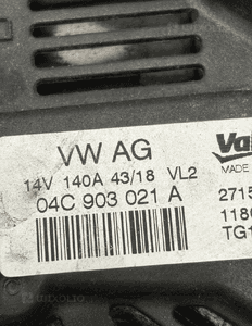 Alternator vw skoda seat audi 04C903021A org fv 3