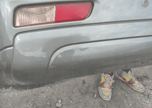MITSUBISHI OUTLANDER III 3 12-15 przedlift ZDERZAK TYŁ TYLNY KOMPLETNY PDC 5