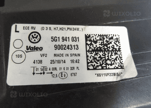 Lampa lewa przednia przód vw golf vii 7 xenon 2012-2016 5