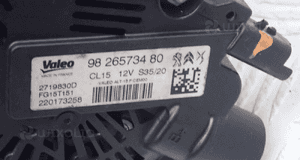 ALTERNATOR PEUGEOT 1.2 B 9826573480 3