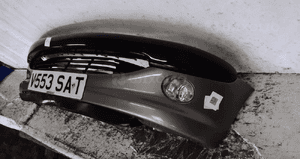 Zderzak przód przedni do peugeot 206 eza brudny srebrny halogeny 3