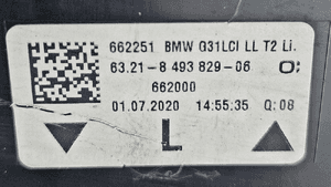 BMW G31 LCI LIFT Lampa Lewa Tylna KLAPY 8493829 63218493829 Uszkodzona 7
