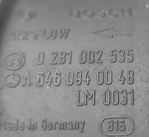MERCEDES przepływomierz  a6460940048 a0041533228 cdi 3