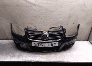 @ ZDERZAK PRZÓD PRZEDNI VW VOLKSWAGEN GOLF 5 V GT GTI LC9Z CZARNY HALOGENY 2