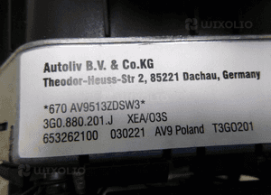 Vw passat B8 poduszka airbag kierowcy 621304700 6