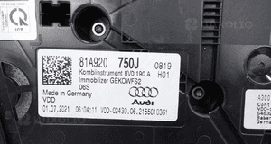 AUDI Q2 81A 2016- LICZNIK ZEGARY 81A920750J 7