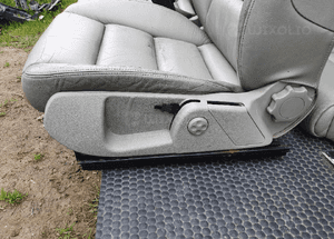 Fotele Kanapa Jasna Skora Platin Hell Grzane Elektryka Audi A4 B6 B7 11