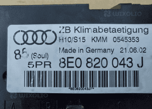 Audi A4 B6 02-05 Malysz panel sterowania nawiewu 5