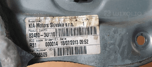Mechanizm podnośnik szyby prawy przód Kia Sportage III 82480-3U110 8
