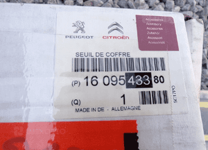 Listwa na zderzak tył citroen C4 grand picasso 1609543380 oryginał 2