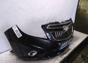 Zderzak prżód przedni chevrolet spark 3 iii gar czarny halogeny 5