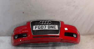 Zderzak przód przedni audi A3 8P lift fl halogeny czerwony LY3J 1