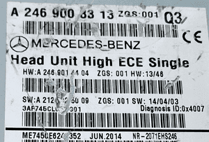 Mercedes-Benz GLA Radio Nawigacja Multimedia NR-207 HIGH ECE A2469008313 8