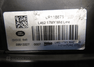Land rover discovery 5 L462 lampa lewy przód lewa przednia 7 pin uk nr 1 16
