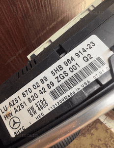 mercedes r 251 gl ml 164 panel klimatyzacji awaryjnych blokady mostów grzania foteli ramka dekor 19
