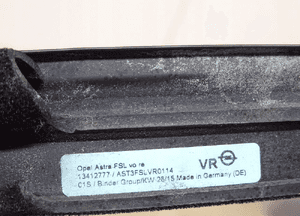 Listwa szyby drzwi Opel Astra J 13412777 8