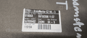 Mechanizm podnośnik szyby prawy tył Skoda Roomster 5J7839402 5