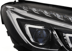 LAMPY do MERCEDES W205 C-KLASA 2014 do 2018 DRL LED BLACK 4