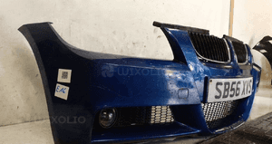 ZDERZAK PRZÓD PRZEDNI BMW E90 E91 SERIA 3 M PAKIET M POWER LeMans Blue NIEBIESKIE HALOGENY 3