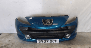 Zderzak przód przedni peugeot 207 urban move kmu niebieski błękitny halogeny 1