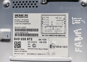 Fabryczne radio cd skoda fabia iii 6V 6V0035872 2014-2018 4