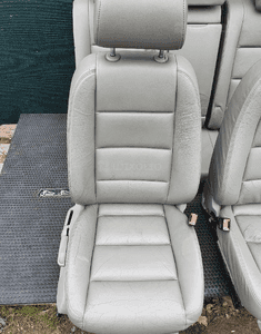 Fotele Kanapa Jasna Skora Platin Hell Grzane Elektryka Audi A4 B6 B7 13