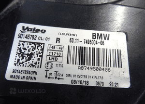 BMW X1 F48 FULL LED REFLEKTOR prawa 7495004-06 11
