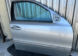 MERCEDES E 211 drzwi prawe przednie przód srebrne lakier 744 szyba zamek klamka avantgarde 16