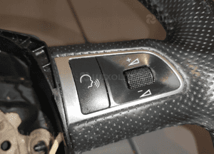 Audi Q7 4L kierownica s-line multifunkcja manetki łopatki skóra oryg bładna 12