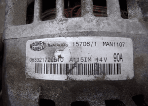 Fiat doblo stilo alfa romeo 147 gt alternator 90A 3