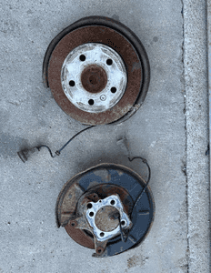 Mercedes B245 169  belka zawieszenia tył wachacz Piasta zacisk amortyzator 8