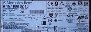Mercedes-Benz W167 Radio Nawigacja Multimedia NTG6 High JPN A1679000210 2